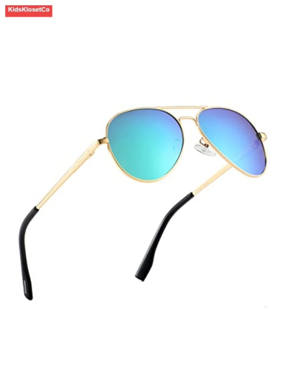 Kids Polarized Aviator Sunglasses 50mm 52mm UV400 Protection Metal Frame